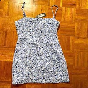 NastyGal Square Neck Floral Print Mini Dress